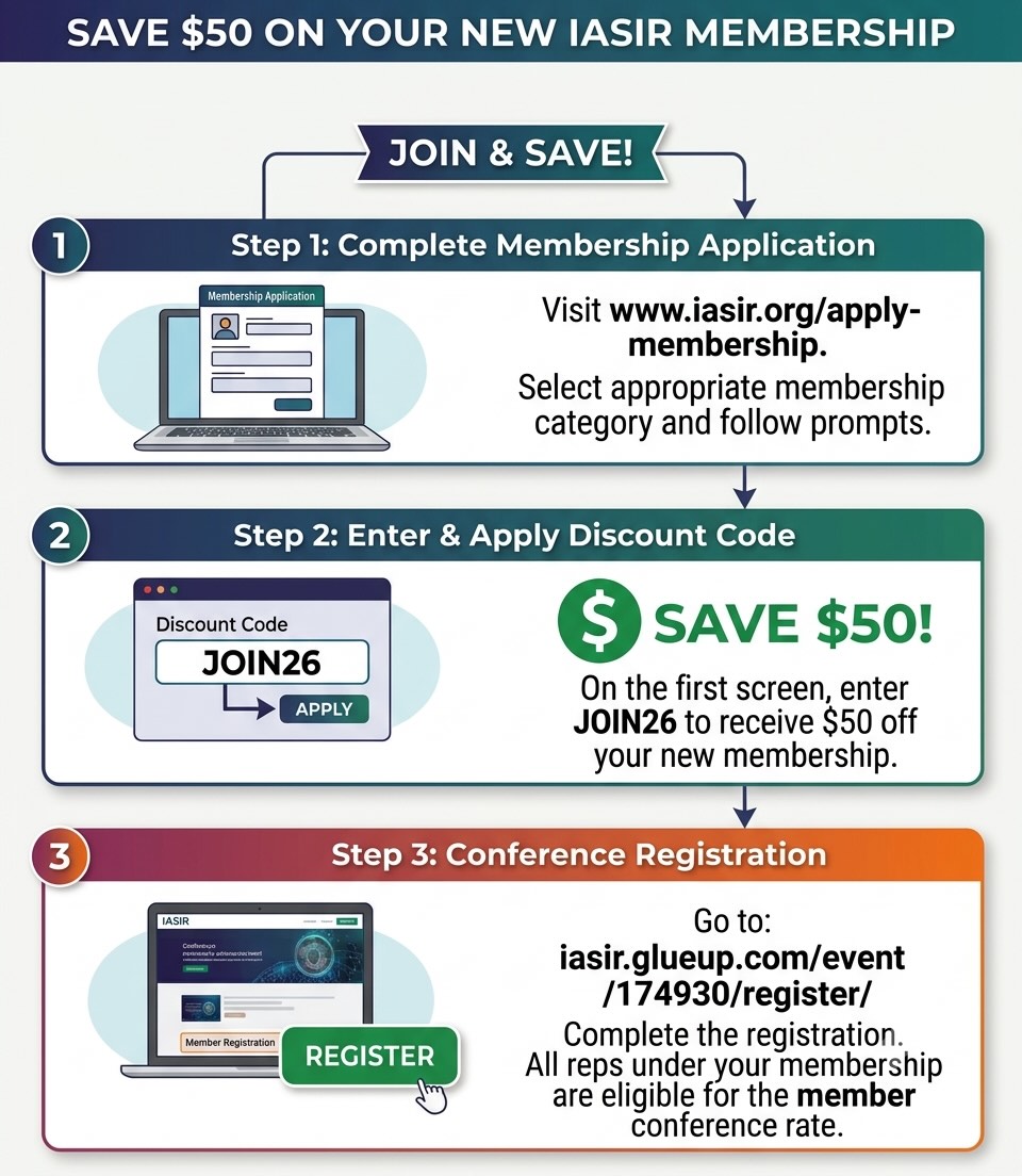 IASIR New Member Conference Registration Promo 2026